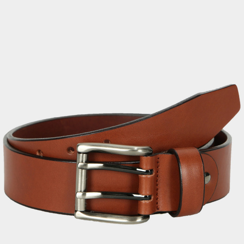 Men's double buckle leather belt