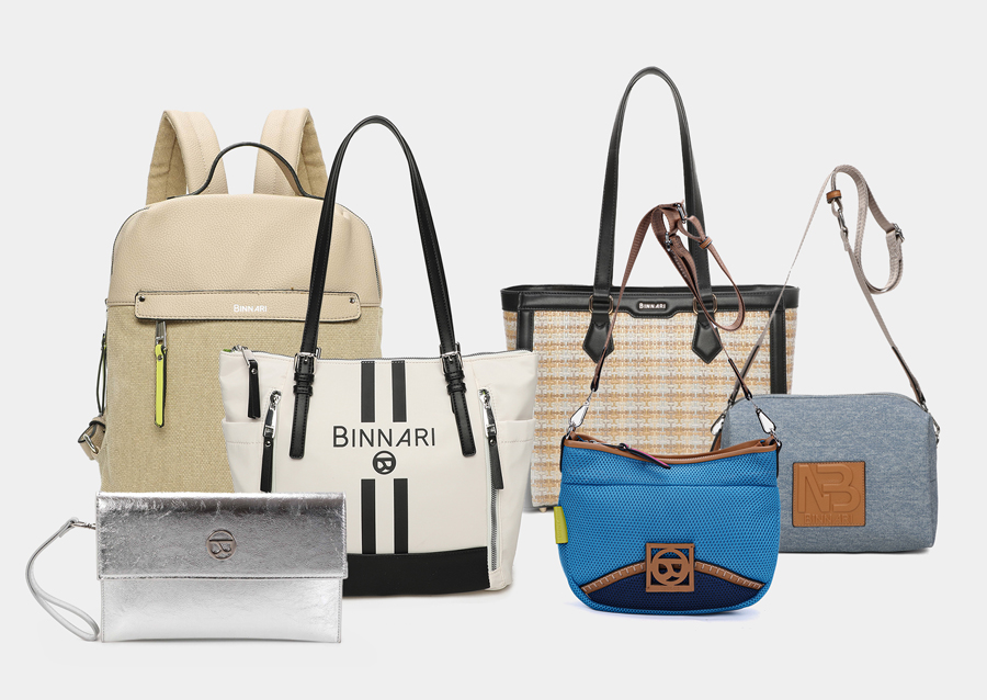 Diferentes ideas de regalos para el Día de la Madre con bolsos y mochilas Binnari.
