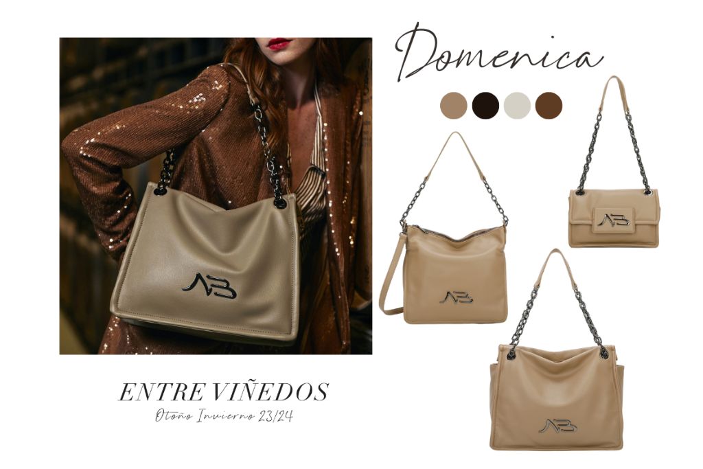 Distintos modelos Domenica de bolsos otoño-invierno de la colección "Entre viñedos" de Binnari.