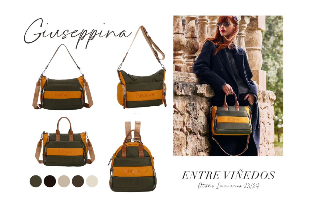 Distintos modelos Giuseppina de bolsos otoño-invierno de la colección "Entre viñedos" de Binnari.