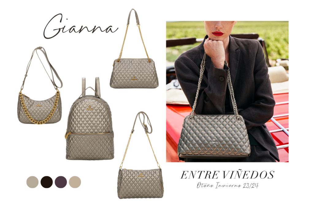 Distintos modelos Gianna de bolsos otoño-invierno de la colección "Entre viñedos" de Binnari.