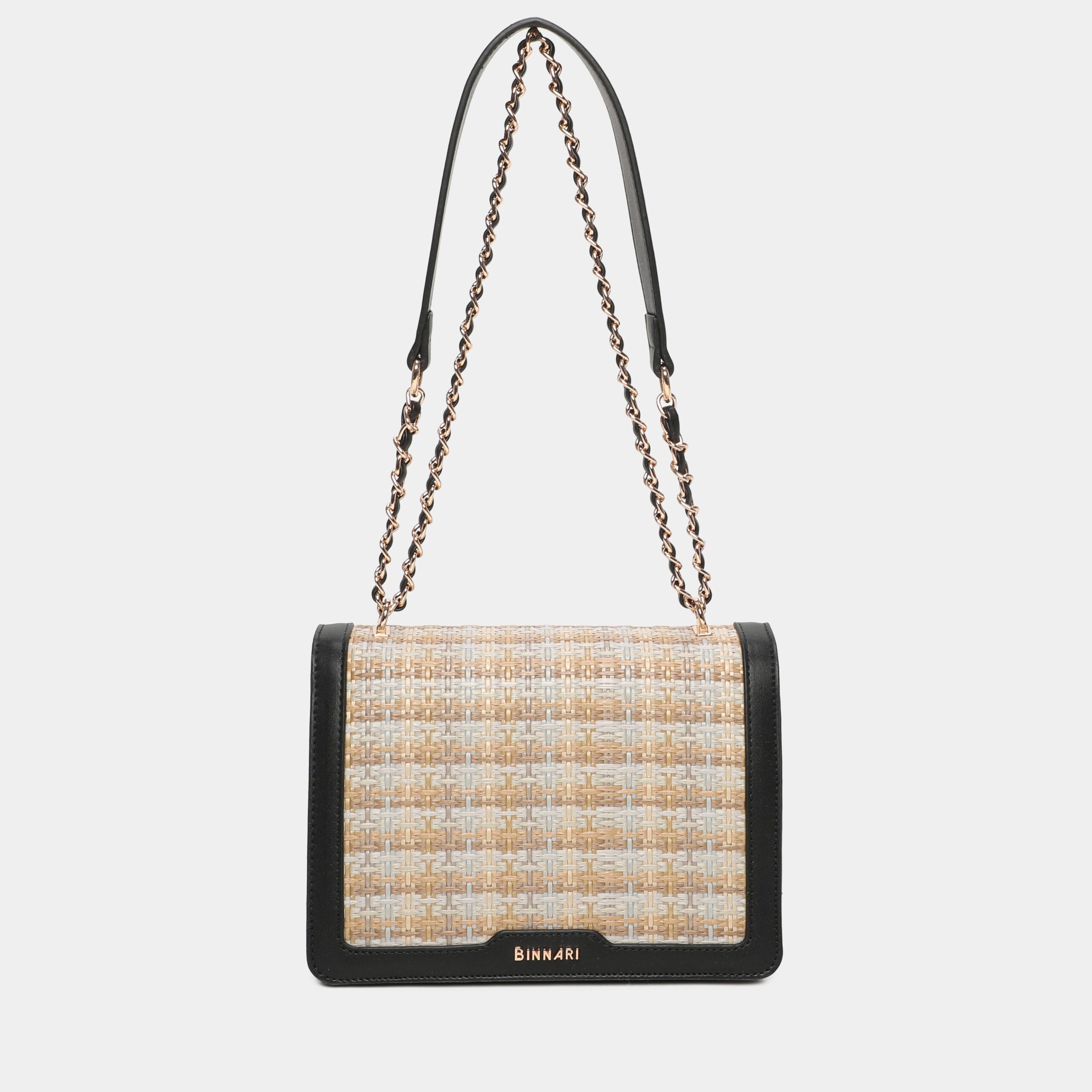 bolso-hombro-cala-19973-natural-binnari-F Binnari Cala natural coloured flap shoulder bag.