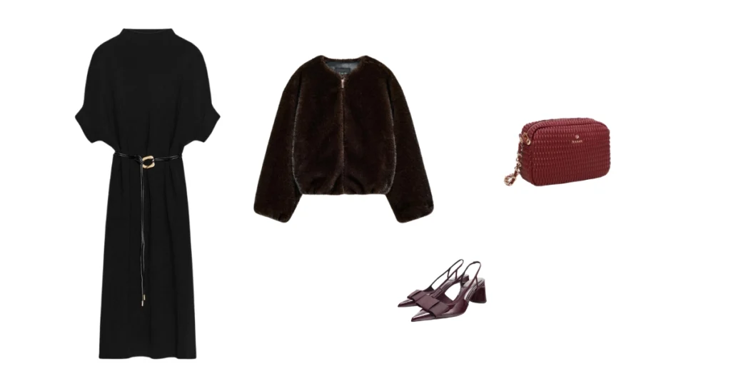 Plain dress and Patti shoulder bag on sale.